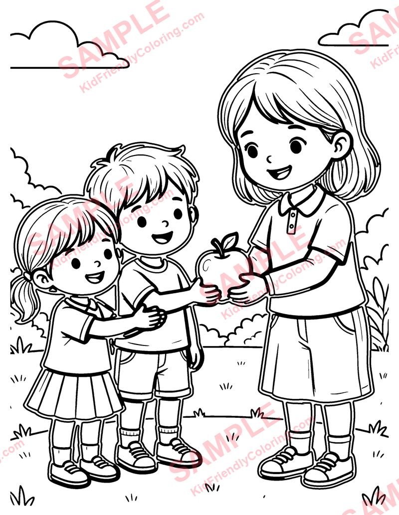 Teacher Appreciation coloring page preview