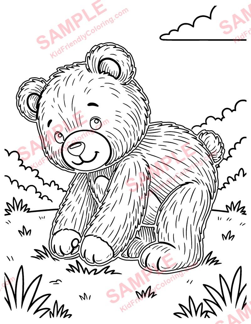 Teddy Bear, Teddy Bear, Turn Around coloring page preview