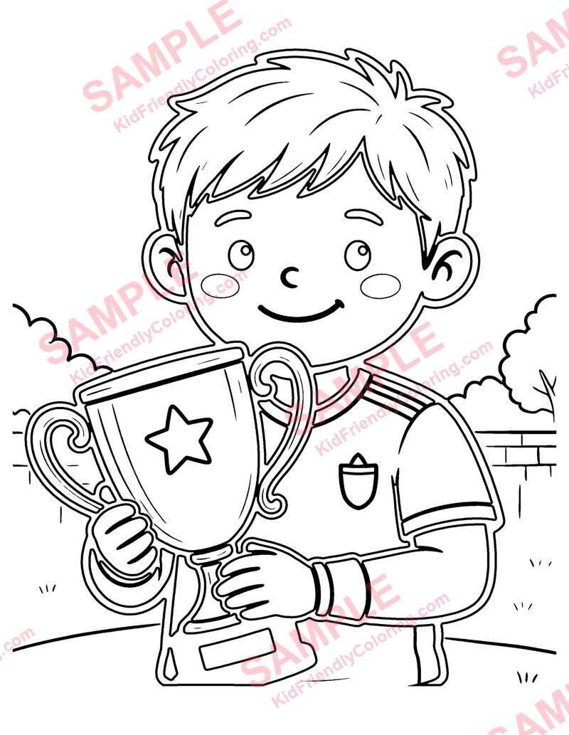 Tennis Champion coloring page preview