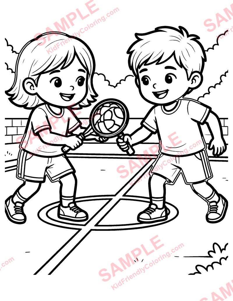 Tennis Court coloring page preview