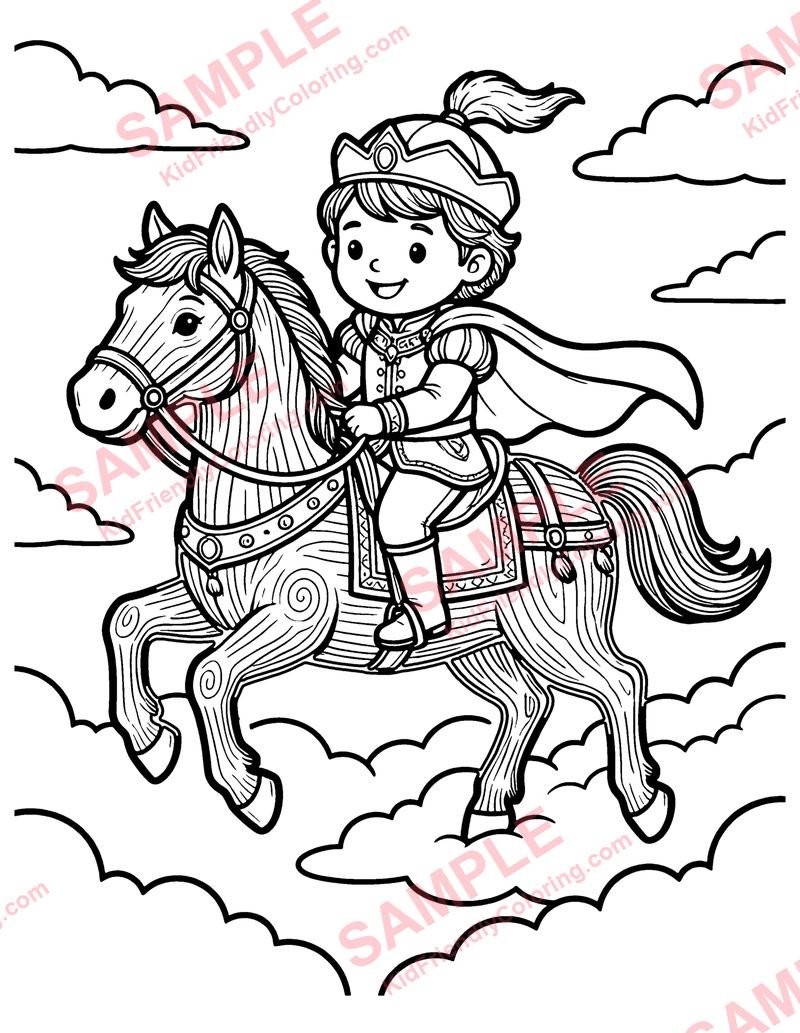 The Ebony Horse coloring page preview