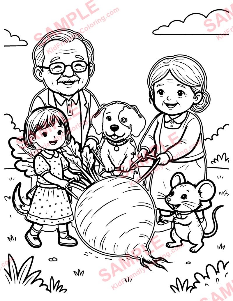 The Enormous Turnip coloring page preview