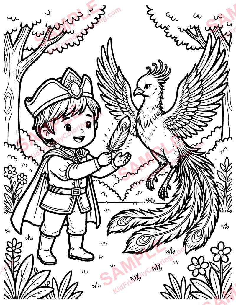 The Firebird coloring page preview