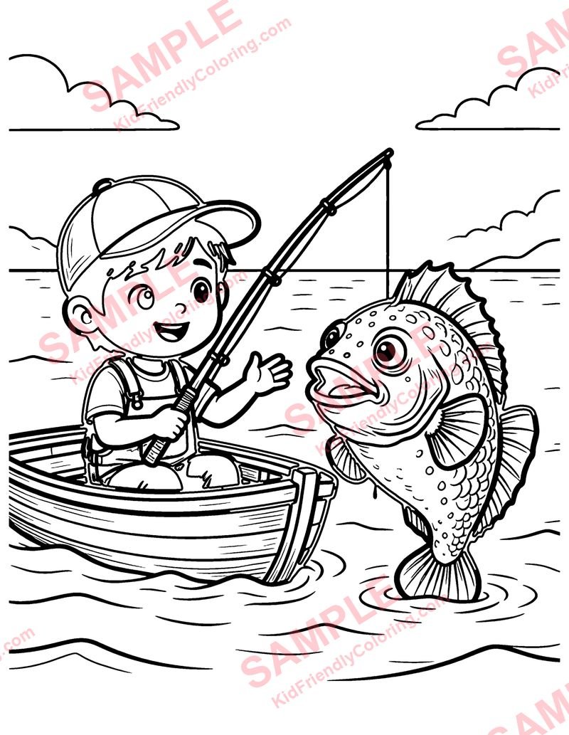 The Fisherman and His Wife coloring page preview