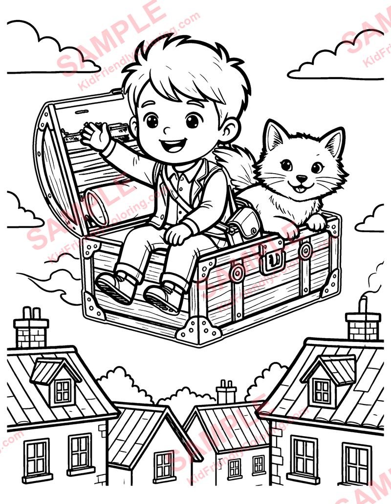 The Flying Trunk coloring page preview