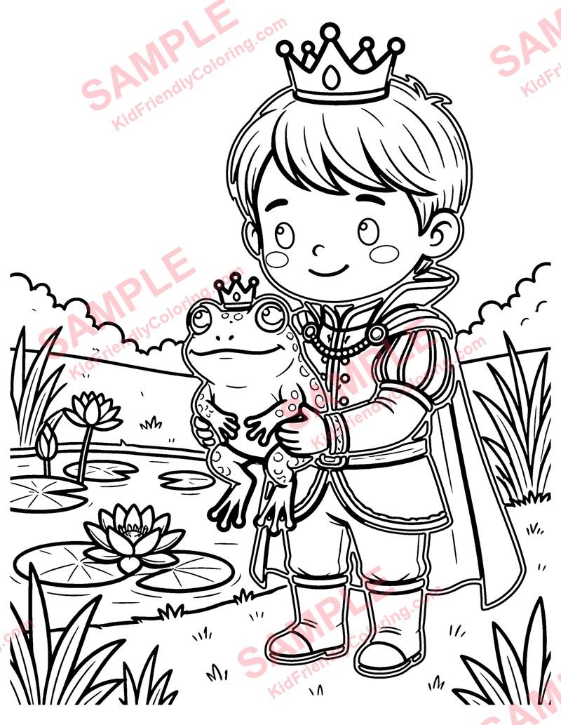 The Frog Princess coloring page preview