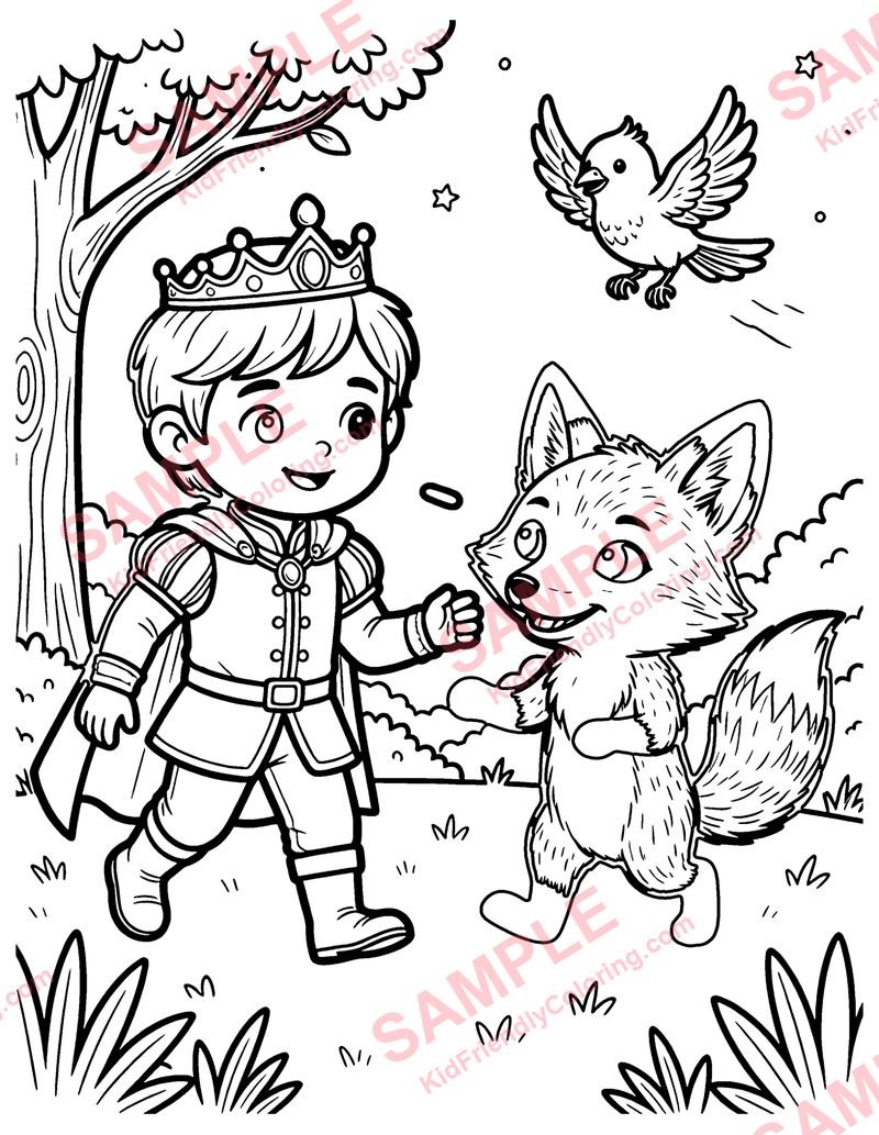 The Golden Bird coloring page preview