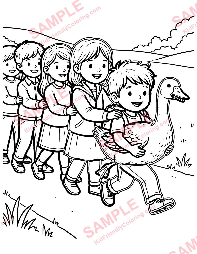 The Golden Goose coloring page preview