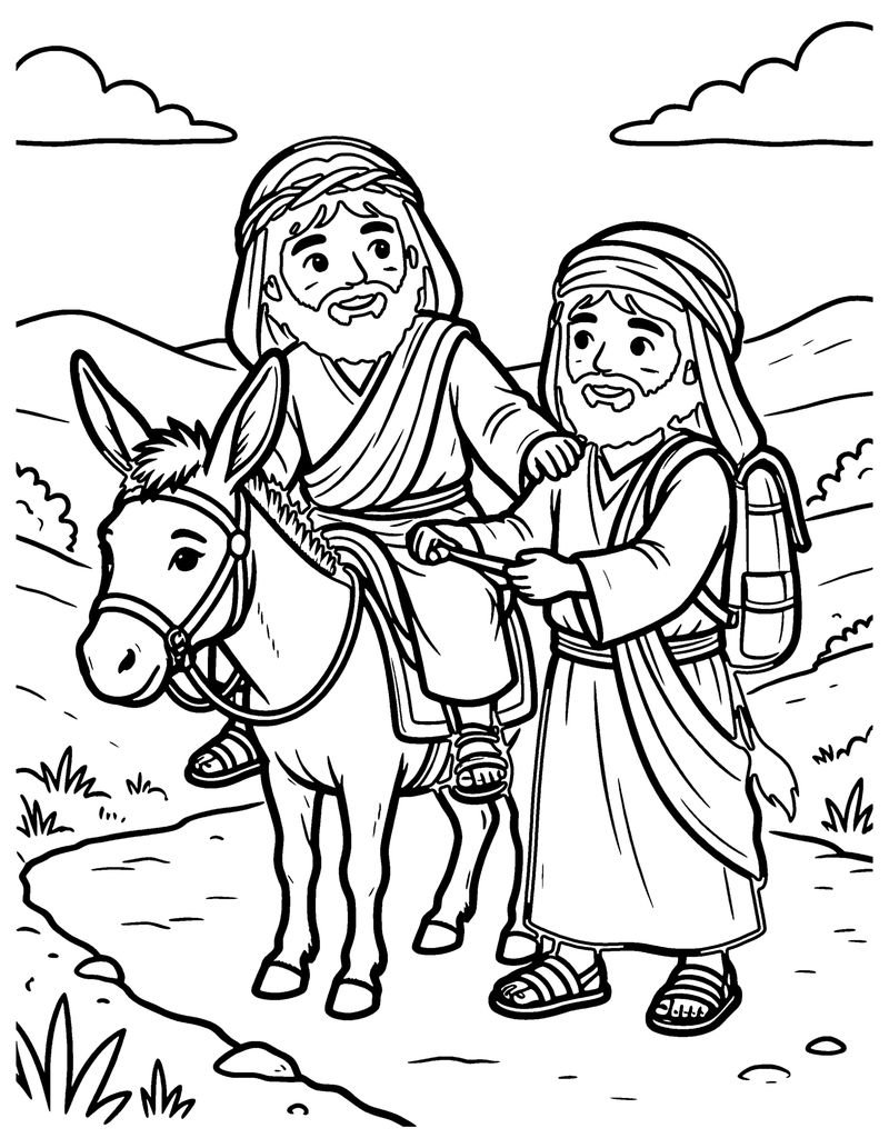 The Good Samaritan coloring page preview