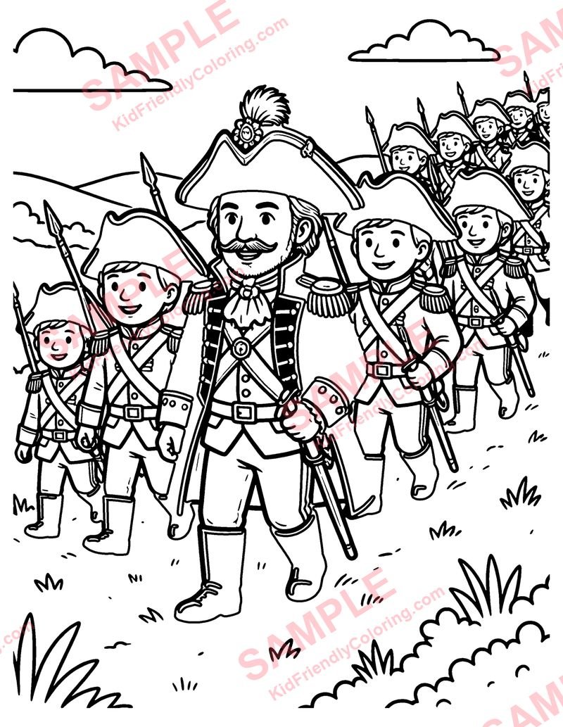 The Grand Old Duke of York coloring page preview
