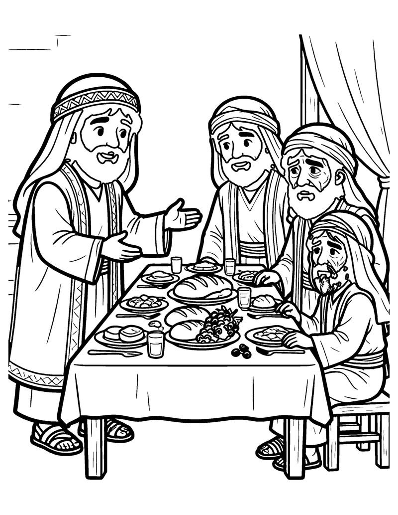 The Great Banquet coloring page preview
