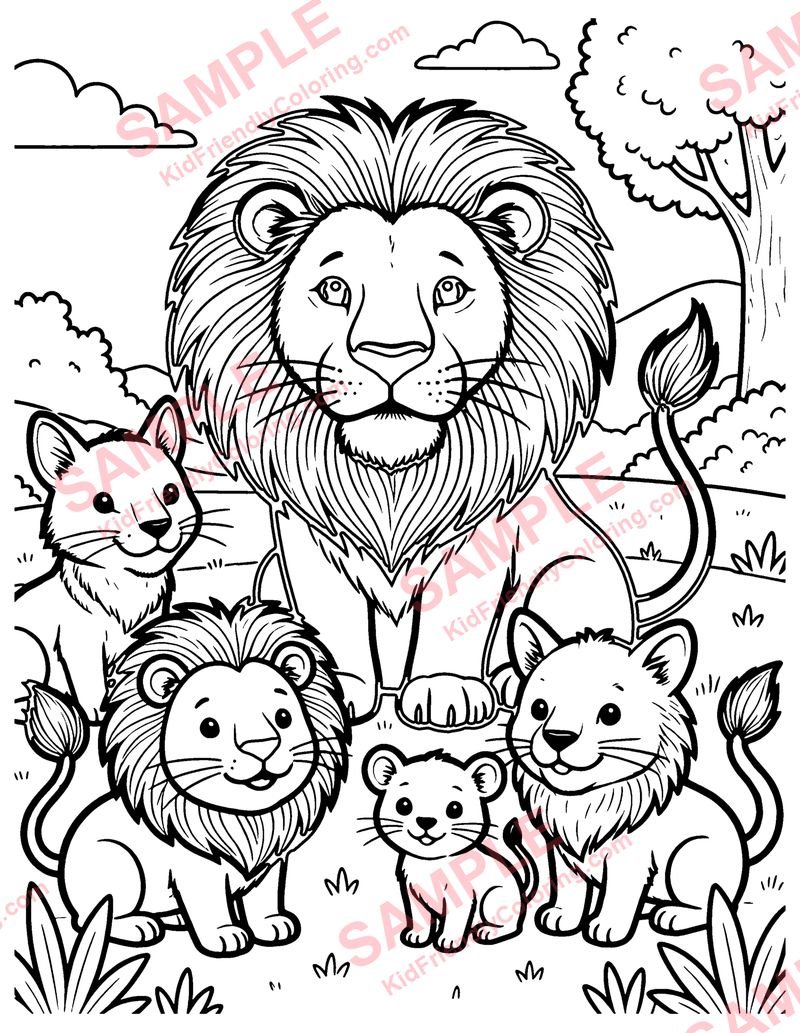 The Kingdom of the Lion coloring page preview