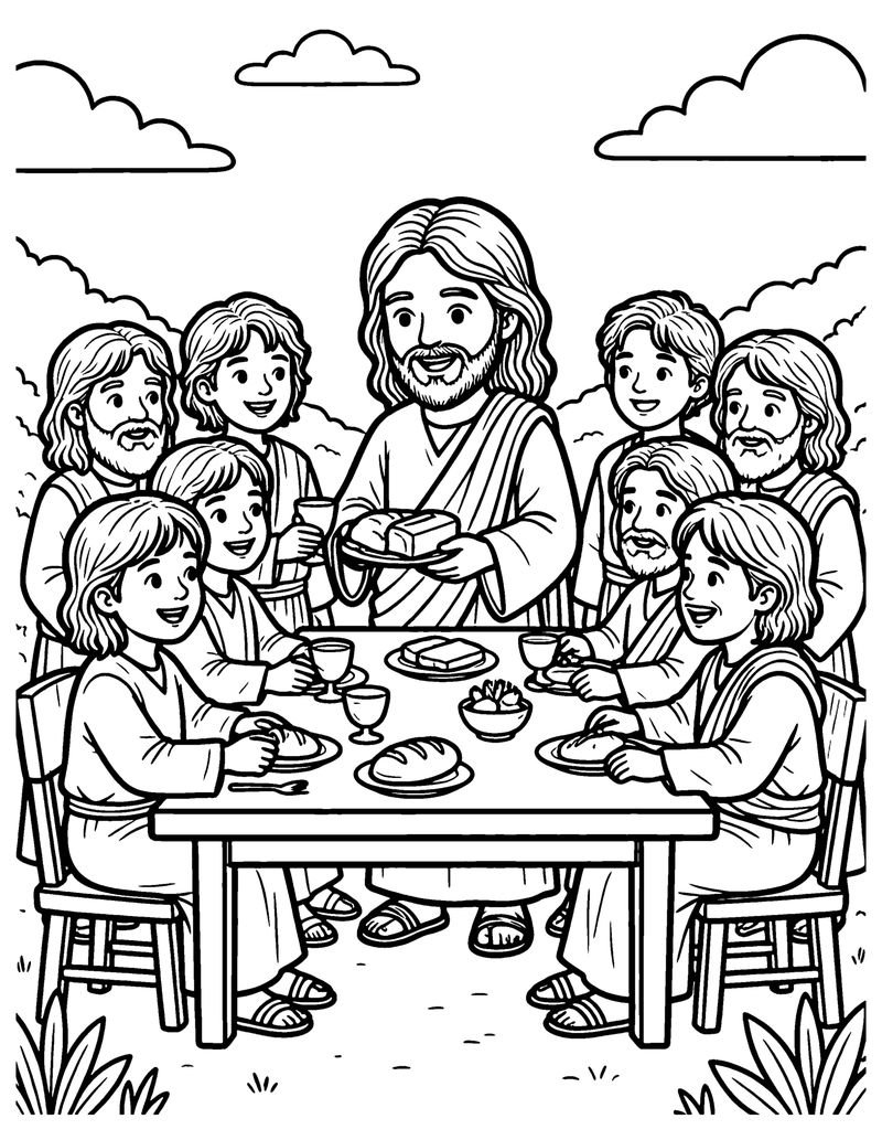 The Last Supper coloring page preview