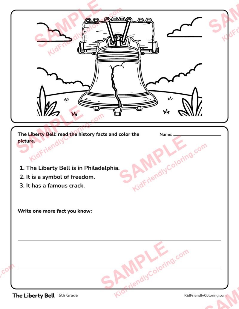 The Liberty Bell coloring page preview