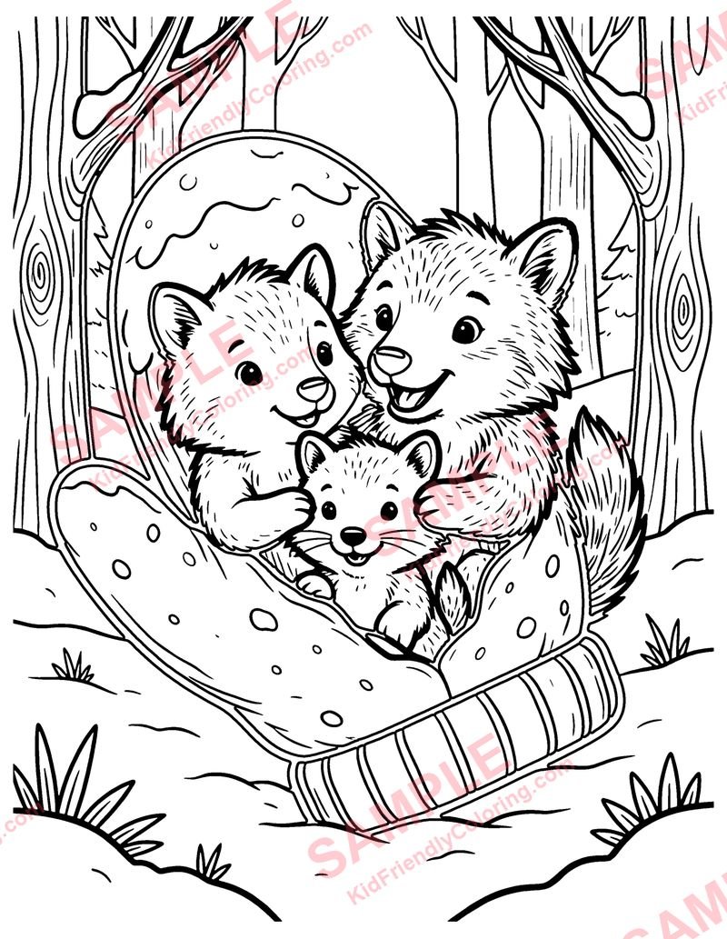 The Mitten coloring page preview