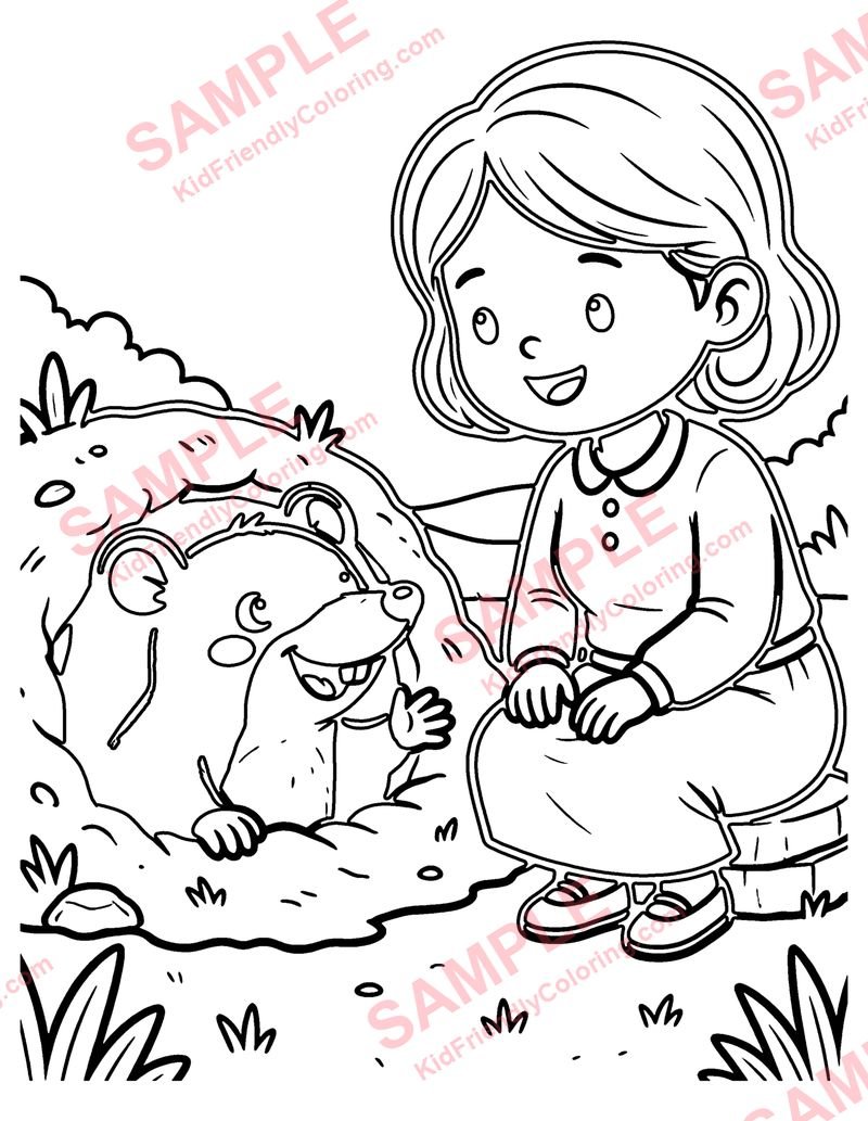 The Mole and Her Mother coloring page preview