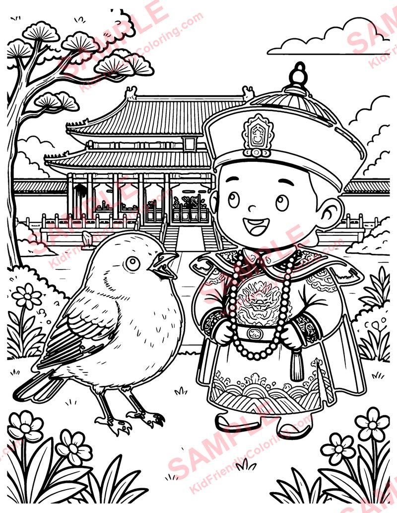 The Nightingale coloring page preview