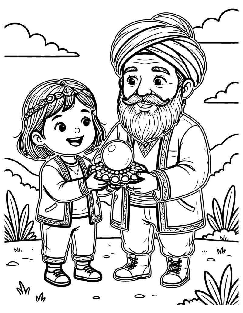 The Pearl coloring page preview
