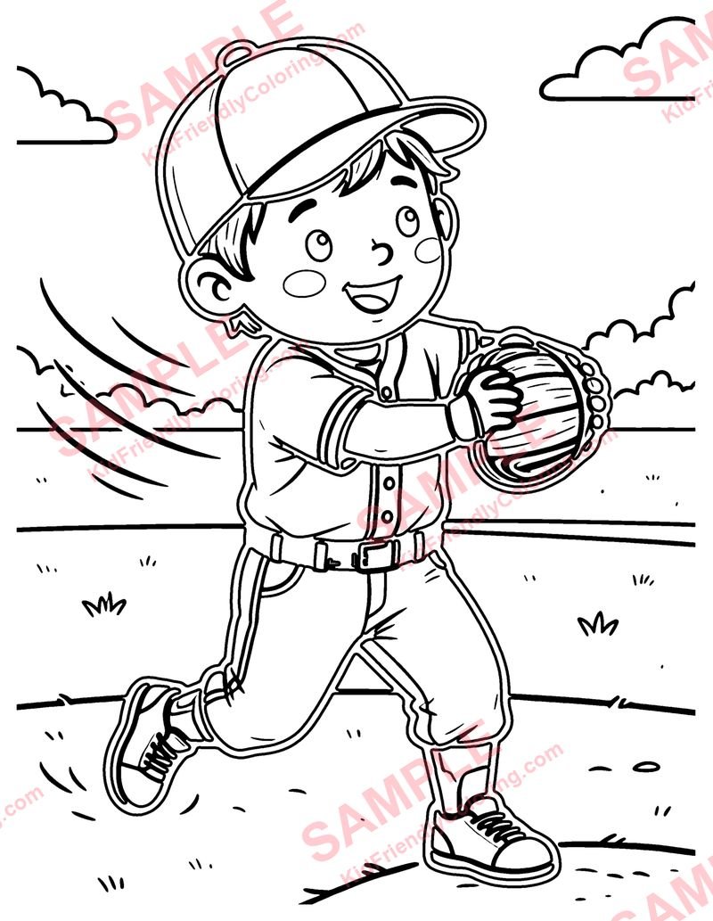 The Pitcher coloring page preview