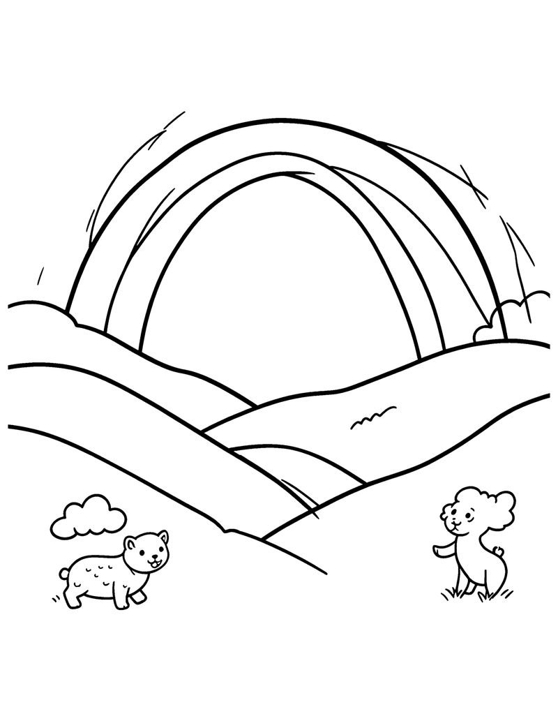 The Rainbow Promise coloring page preview