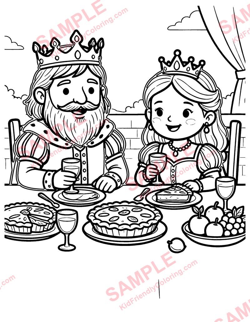 The Royal Feast coloring page preview