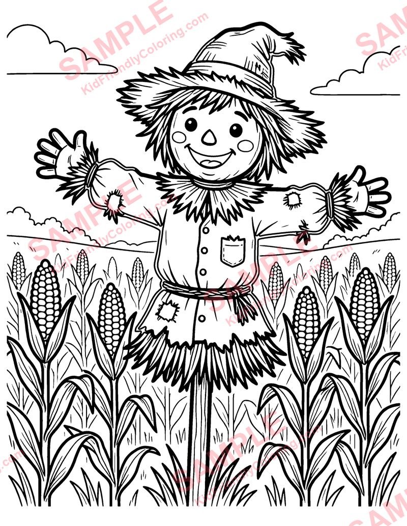 The Scarecrow of Oz coloring page preview