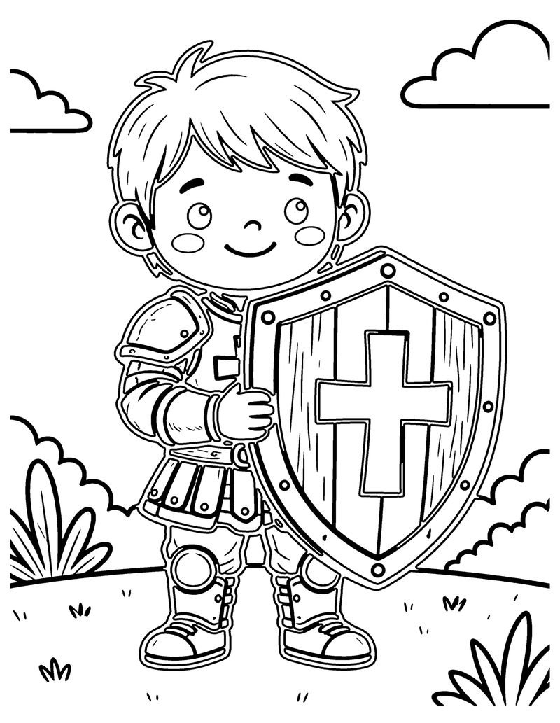 The Shield of Faith coloring page preview