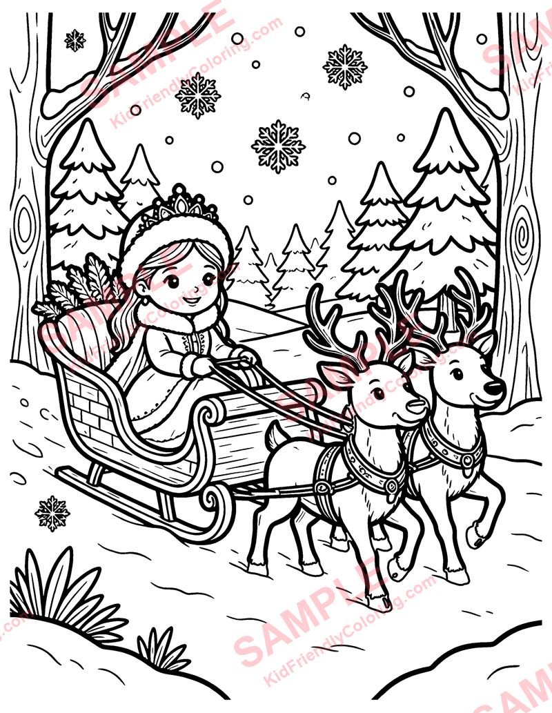 The Snow Queen coloring page preview