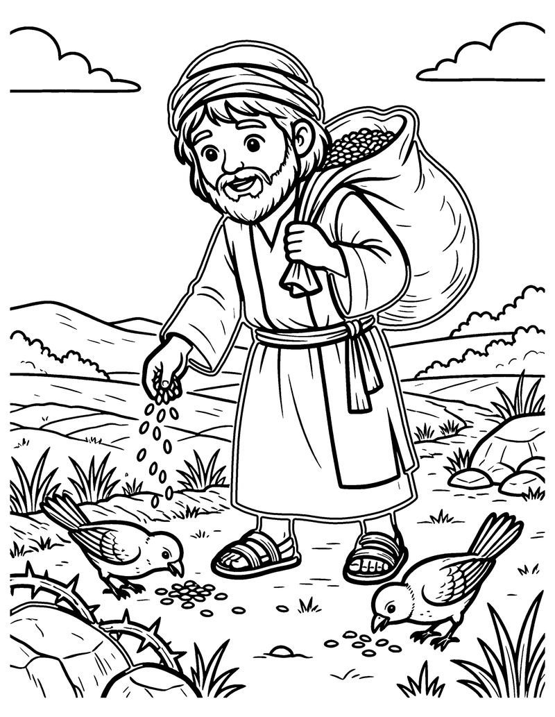 The Sower coloring page preview