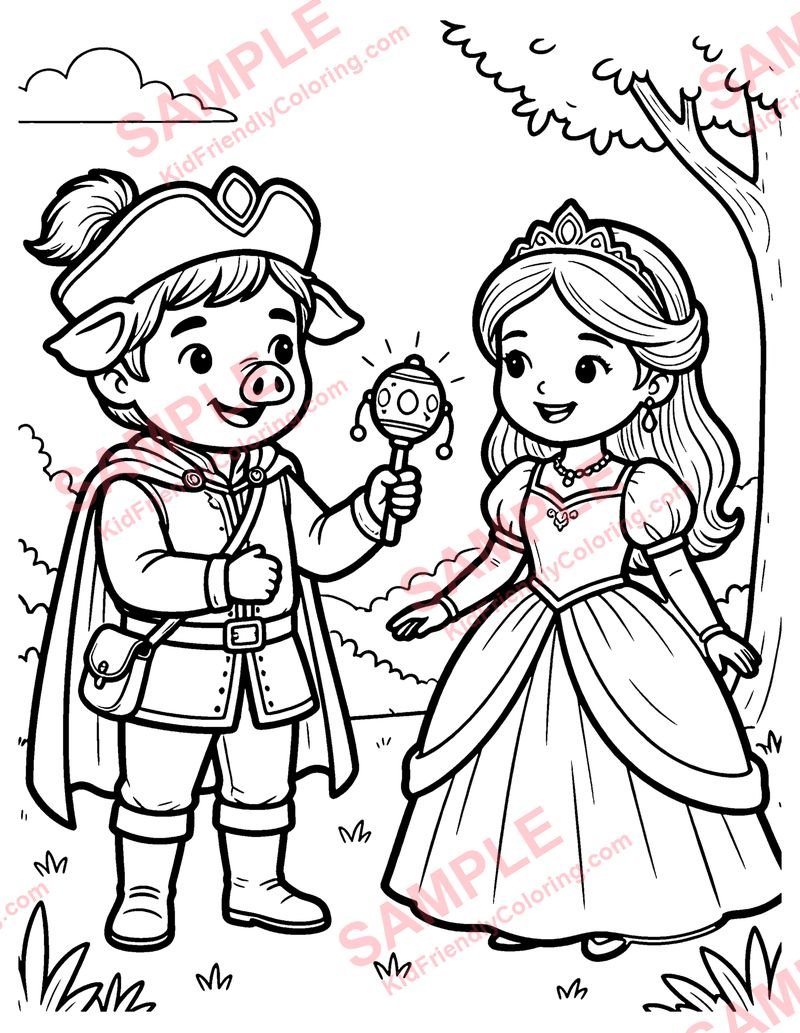 The Swineherd coloring page preview