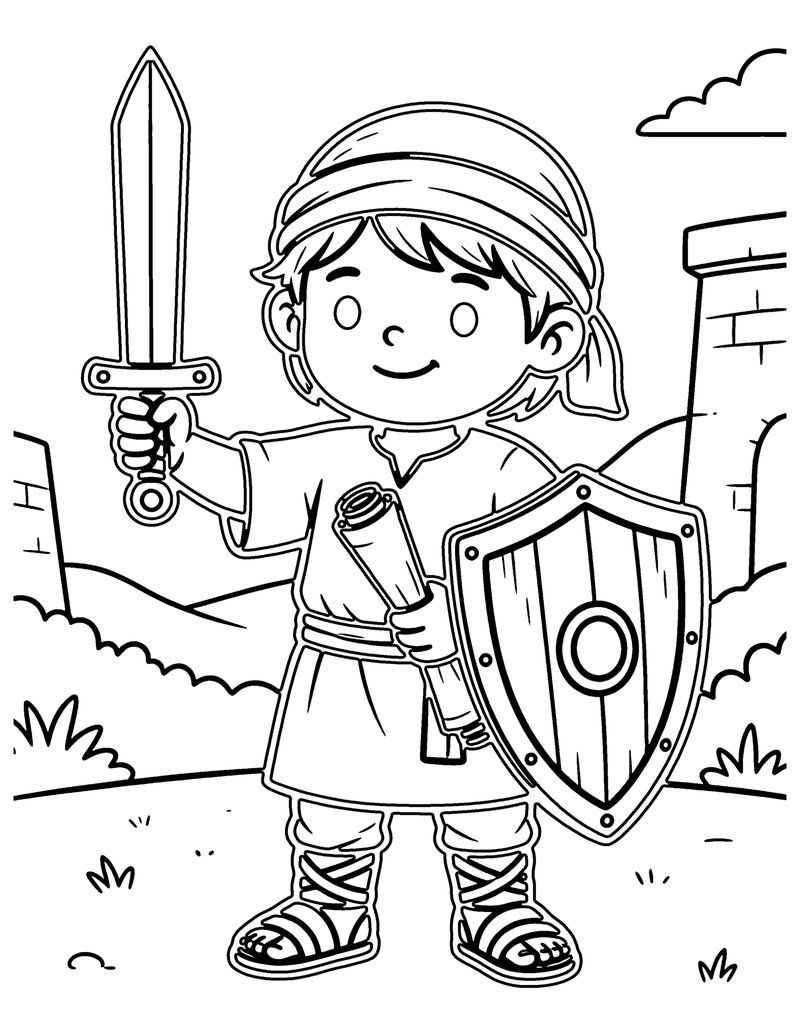 The Sword of the Spirit coloring page preview