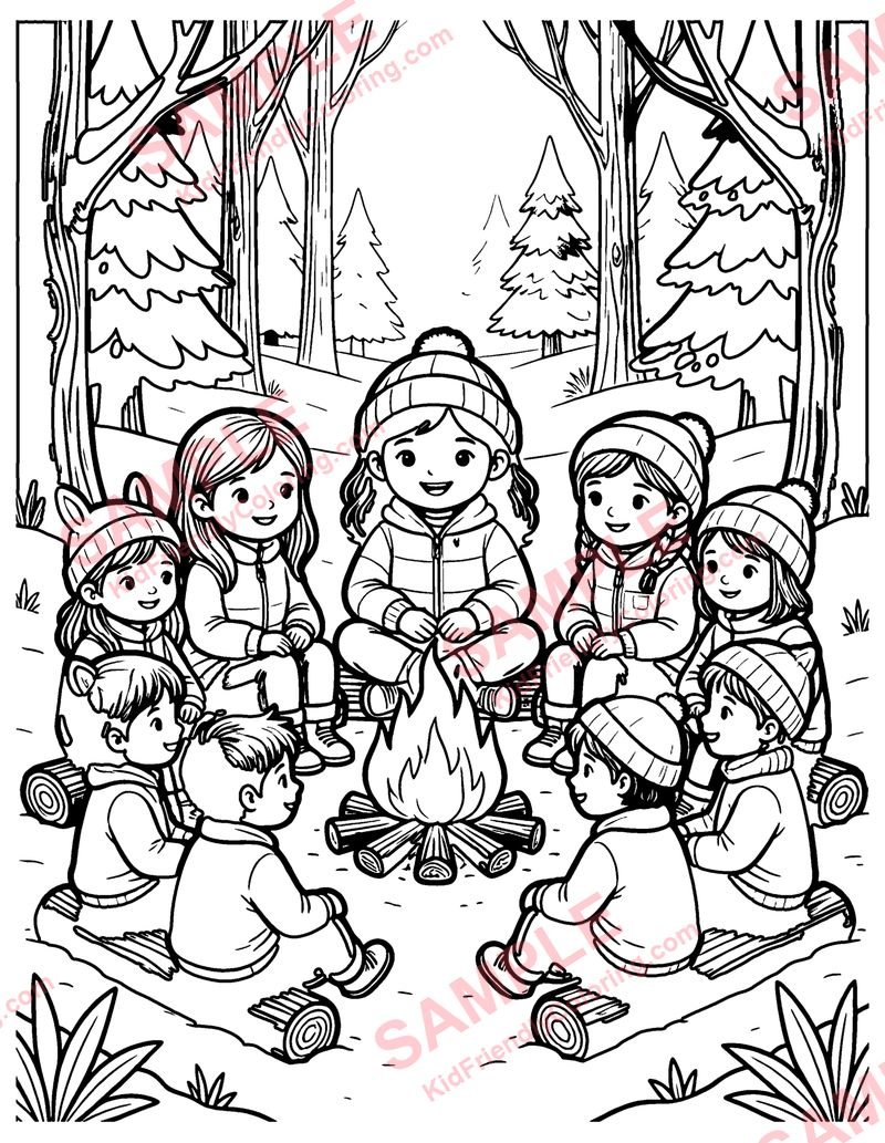 The Twelve Months coloring page preview