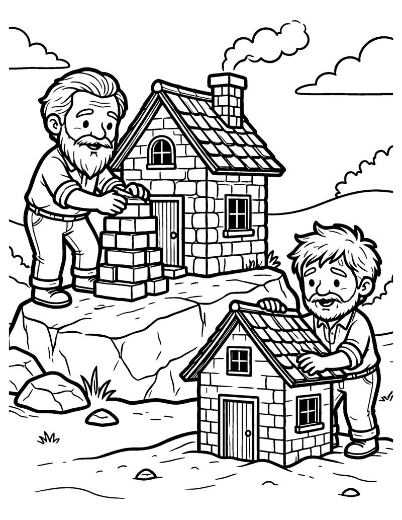 The Wise Builder coloring page preview