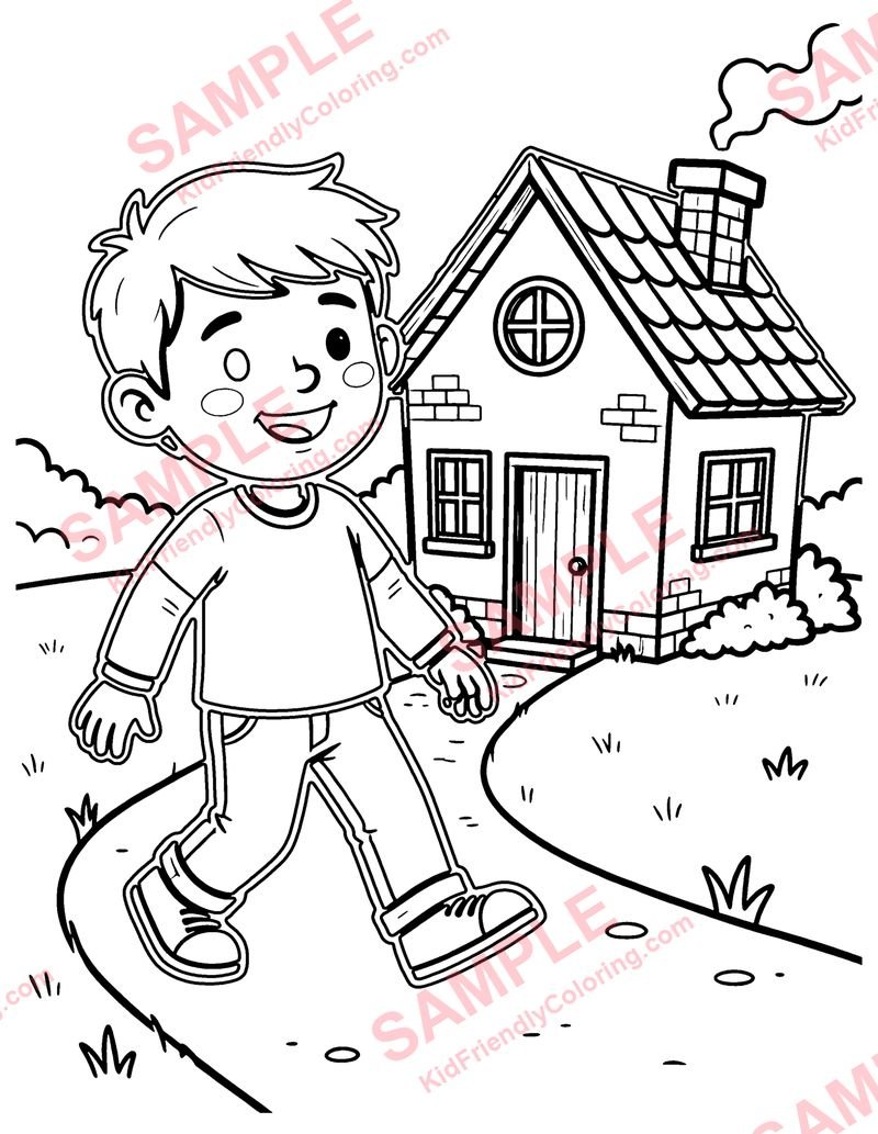 There Was a Crooked Man coloring page preview