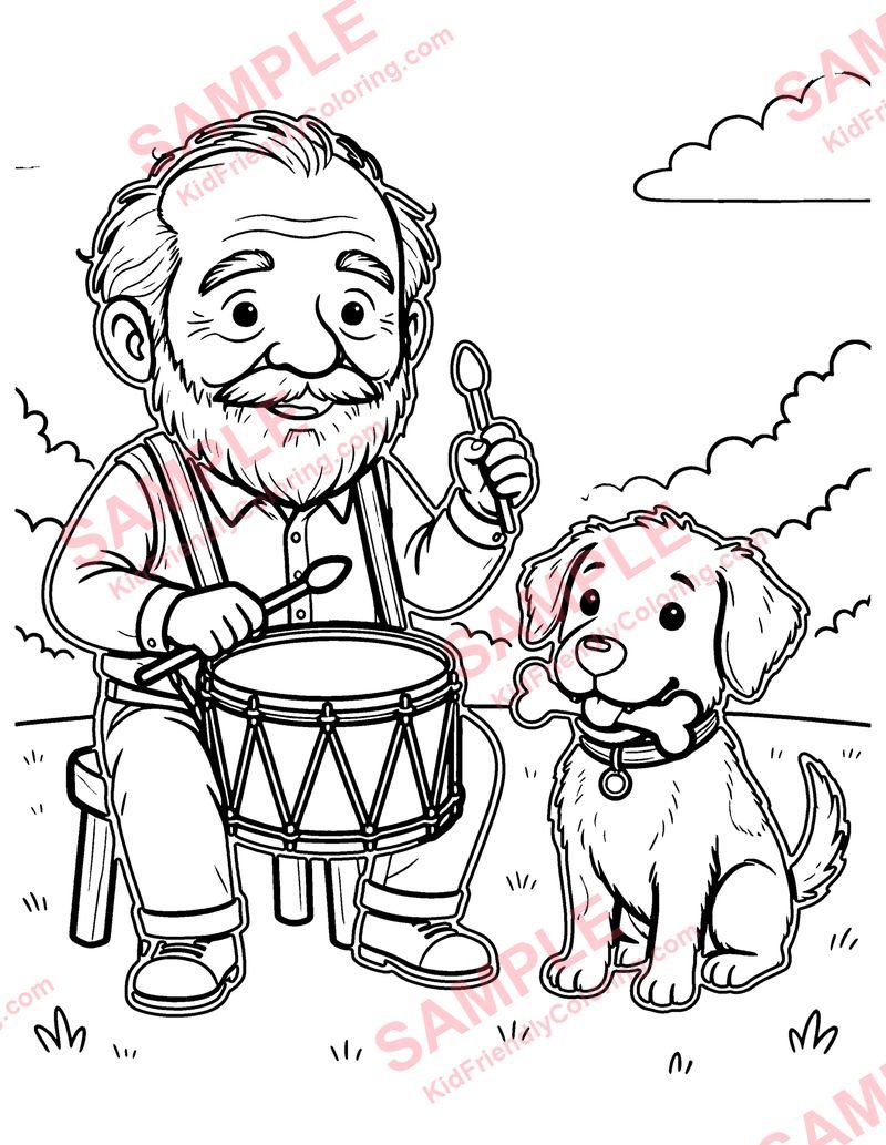 This Old Man coloring page preview