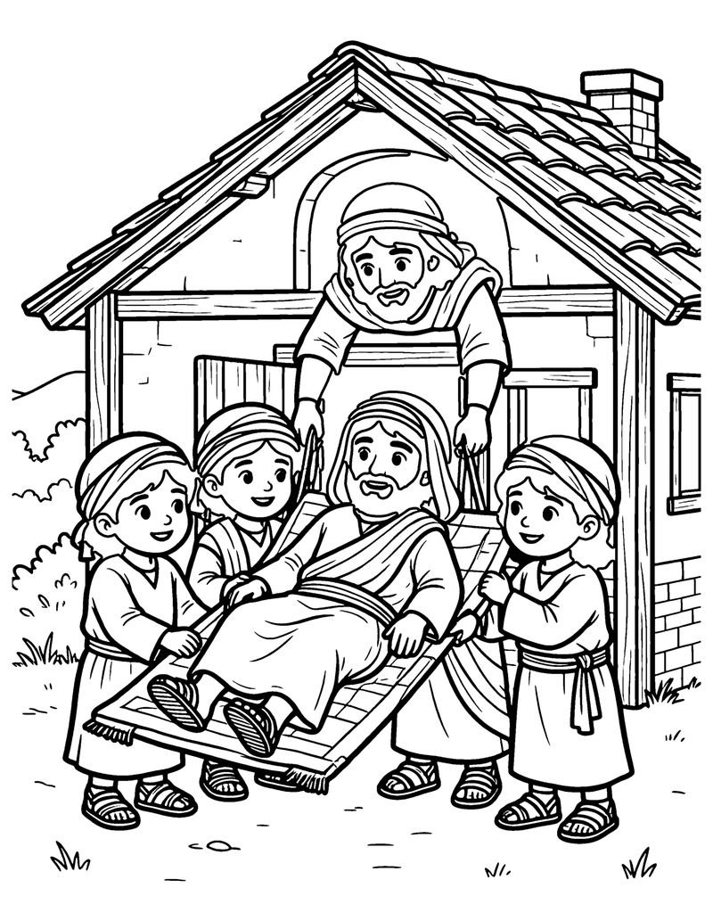 Through the Roof coloring page preview