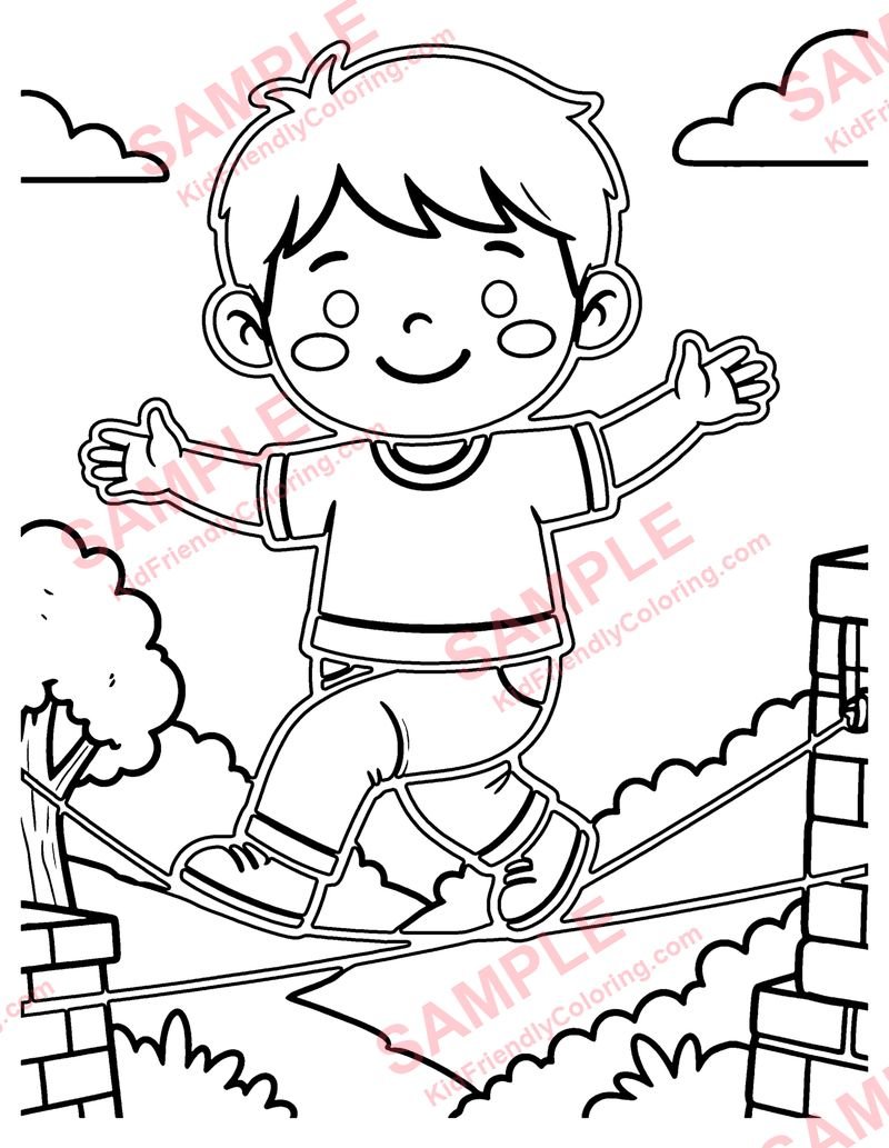 Tightrope Walker coloring page preview