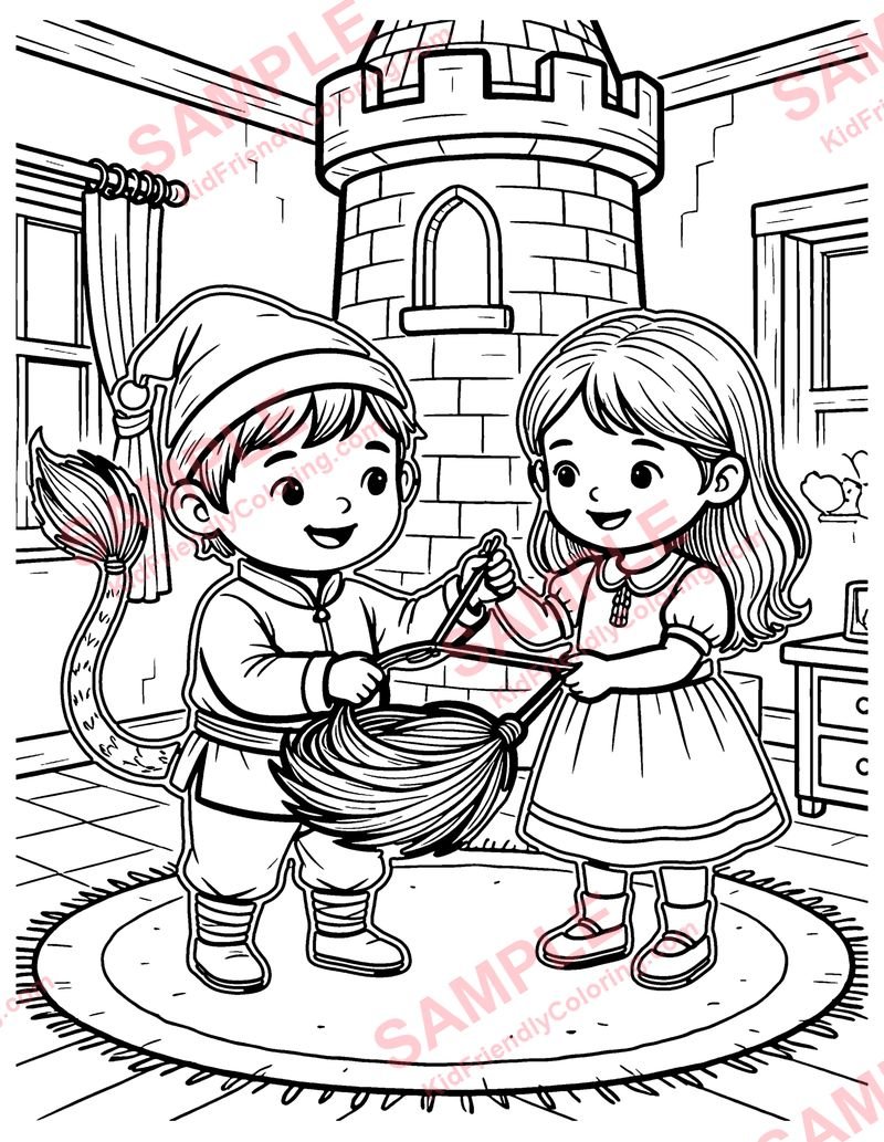 Tom Tit Tot coloring page preview