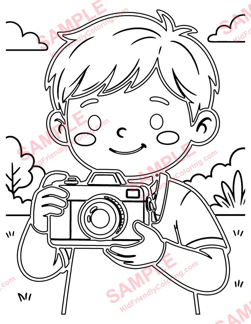 Toy Camera coloring page preview