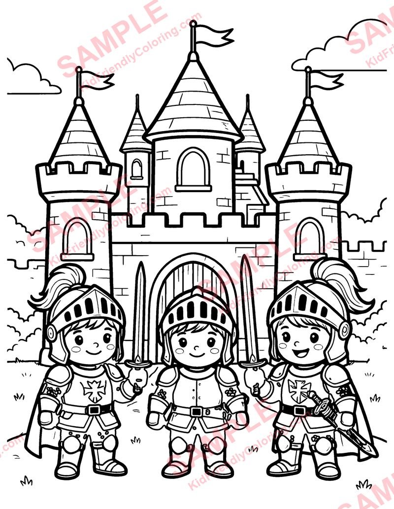 Toy Castle coloring page preview