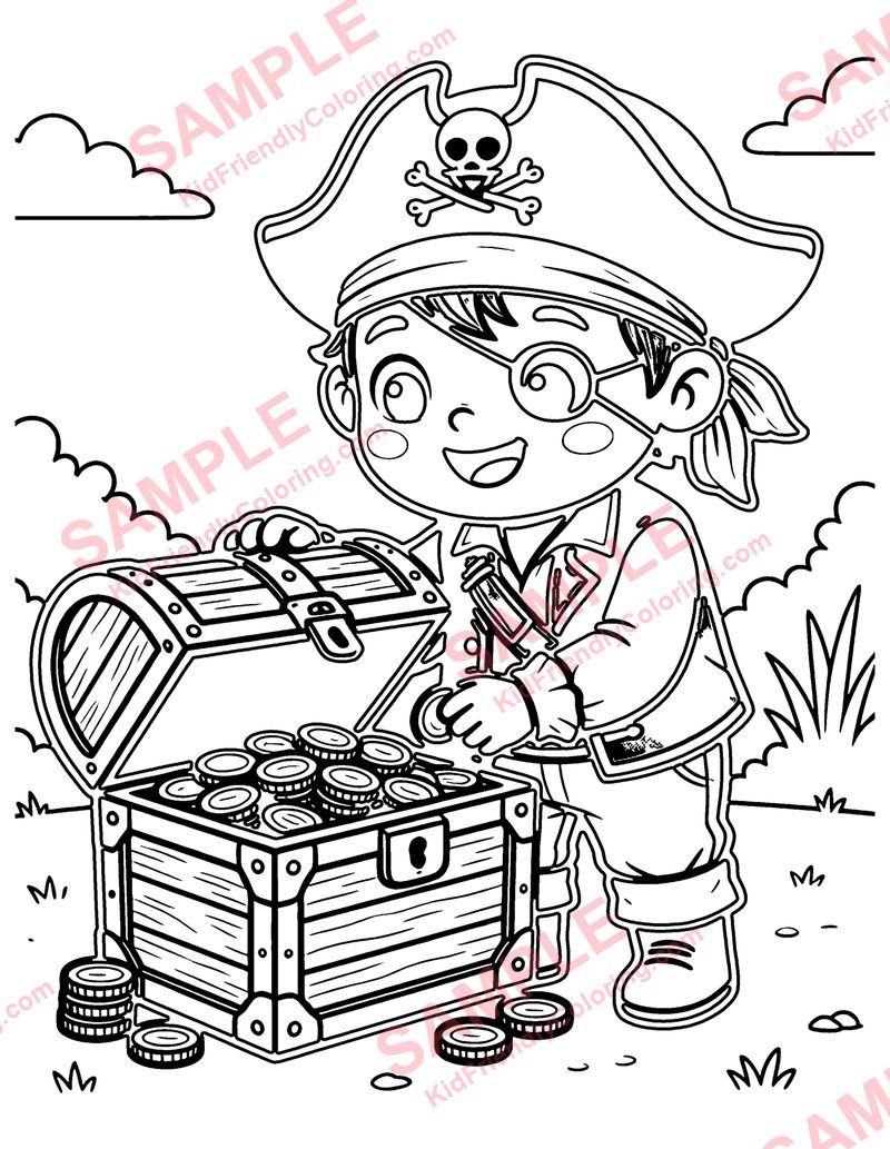 Treasure Chest coloring page preview