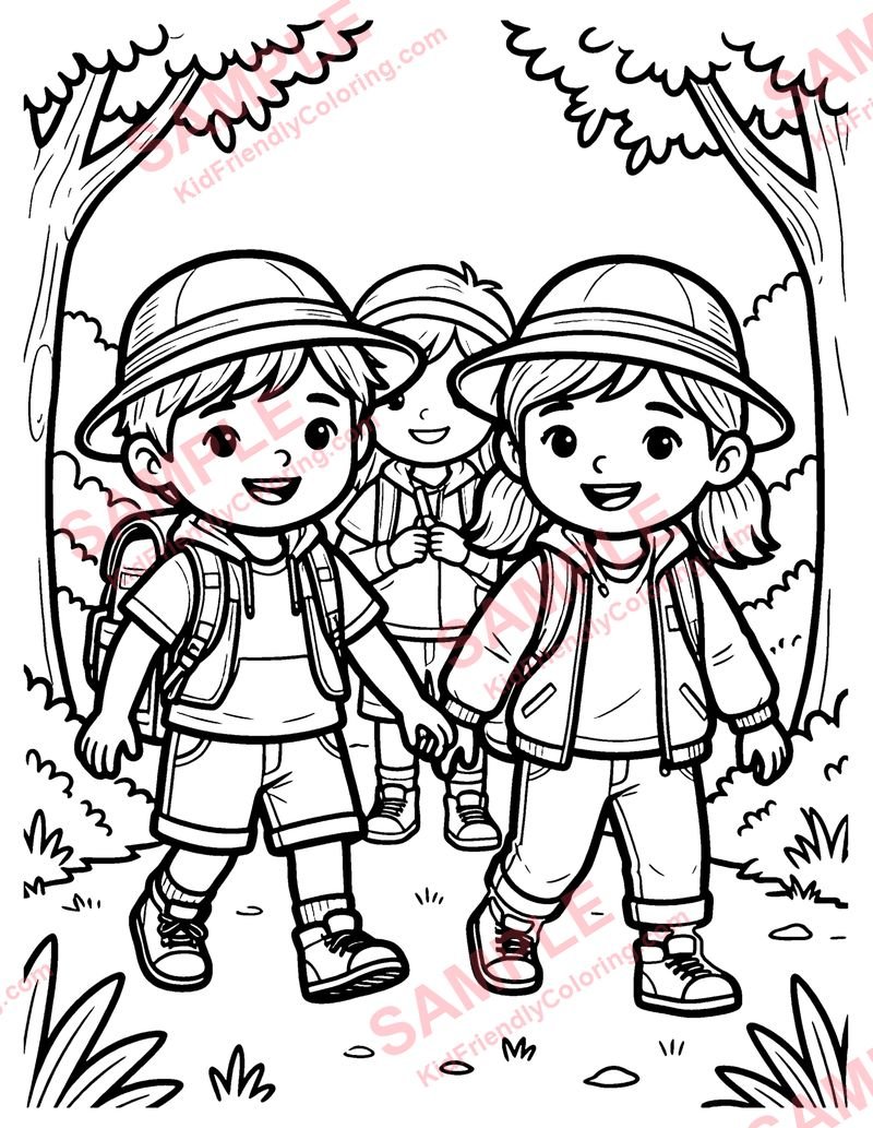Treasure Hunt coloring page preview
