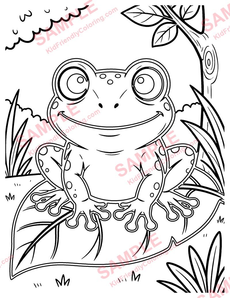 Tree Frog coloring page preview