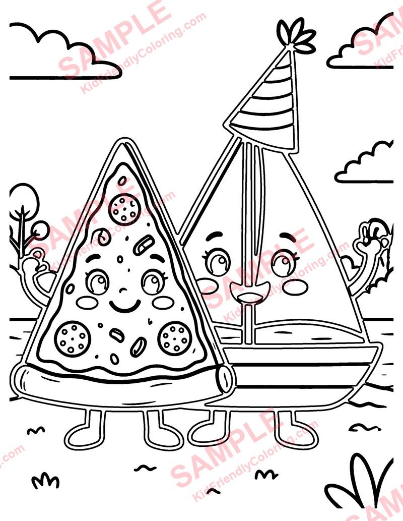 Triangle Fun coloring page preview