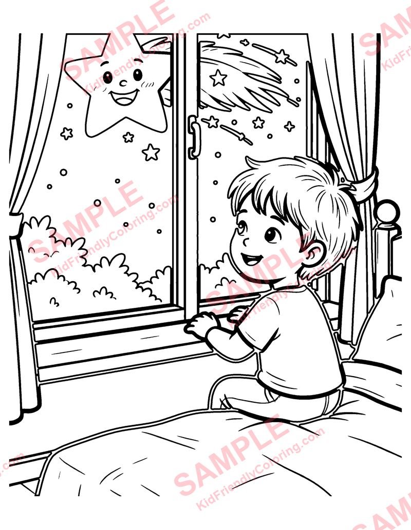 Twinkle, Twinkle, Little Star coloring page preview