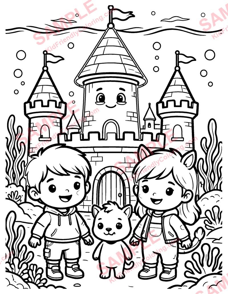 Underwater Kingdom coloring page preview
