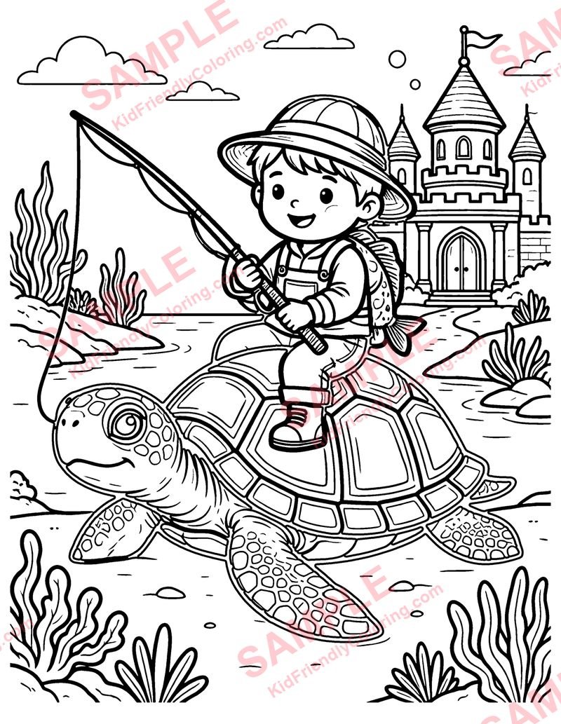 Urashima Taro coloring page preview