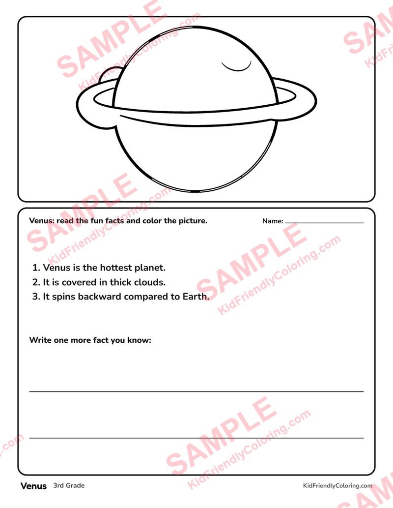 Venus coloring page preview
