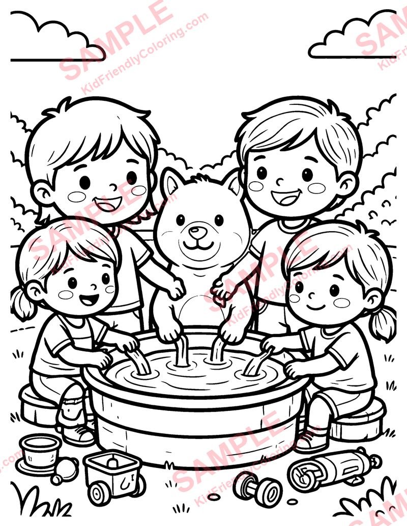 Water Table coloring page preview