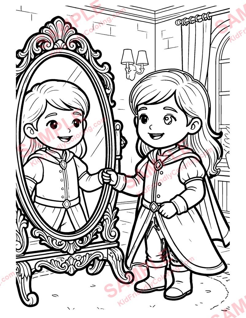 Wishing Mirror coloring page preview